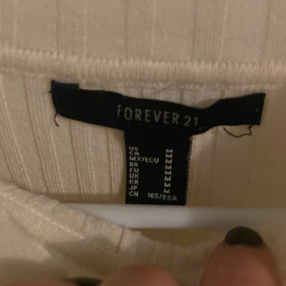 White Ribbed Sweater - Picture 2 of 4